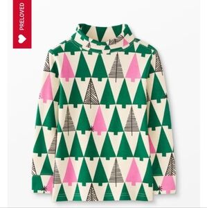 Hanna Andersson Christmas Tree Winter Knit Turtleneck Top Trees Size 4 Girls